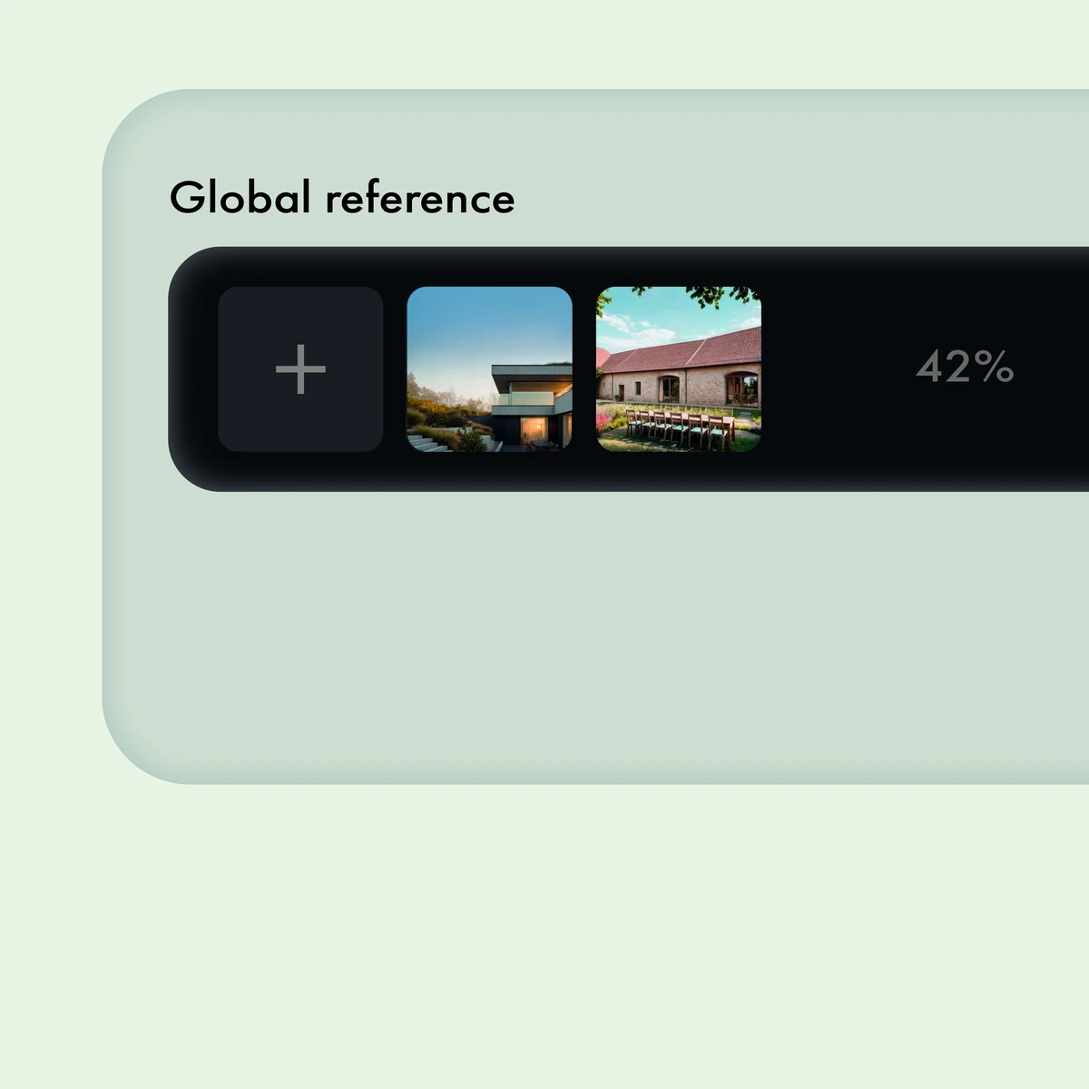 Reference board for AI architectural rendering